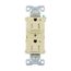 Ezlink Modular Duplex Receptacle, 15A, 125 Vac, Tamper-Resistant, Dual Controlled, Light Almond, EZTR5262CDLA