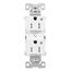 Ezlink Modular Duplex Receptacle, 15 A, 125 Vac, Tamper-Resistant, Dual Controlled, White, EZTR5262CDW