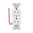 Ezlink Modular Duplex Receptacle, 15 A, 125 Vac, Tamper-Resistant, Half Controlled, Brown, EZTR5262CHB