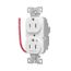 Ezlink Modular Duplex Receptacle, 15 A, 125 Vac, Tamper-Resistant, Half Controlled, White, EZTR5262CHW