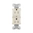 Ezlink Modular Duplex Receptacle, 15 A, 125 Vac, 60 Hz, Tamper-Resistant, 3-Wire, Light Almond, EZTR5262LA