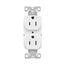 Ezlink Modular Duplex Receptacle, 15 A, 125 Vac, 60 Hz, Tamper-Resistant, 3-Wire, White, EZTR5262W