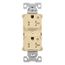 Ezlink Modular Duplex Receptacle, 20 A, 125 Vac, Tamper-Resistant, Dual Controlled, Ivory, EZTR5362CDV