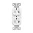 Ezlink Modular Duplex Receptacle, 20 A, 125 Vac, Tamper-Resistant, Dual Controlled, White, EZTR5362CDW