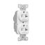 Ezlink Modular Duplex Receptacle, 20 A, 125 Vac, Tamper-Resistant, Dual Controlled, White, EZTR5362CDW