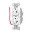 Ezlink Modular Duplex Receptacle, 20 A, 125 Vac, Tamper-Resistant, Half Controlled, White, EZTR5362CHW