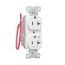 Ezlink Modular Duplex Receptacle, 20 A, 125 Vac, Tamper-Resistant, Half Controlled, White, EZTR5362CHW