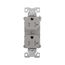 Ezlink Modular Duplex Receptacle, 20 A, 125 Vac, 60 Hz, Tamper-Resistant, 3-Wire, Gray, EZTR5362GY