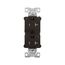 Ezlink Modular Duplex Receptacle, 20 A, 125 Vac, 60 Hz, Tamper-Resistant, Split Control, Brown, EZTR5362SCB
