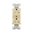 Ezlink Modular Duplex Receptacle, 20 A, 125 Vac, 60 Hz, Tamper-Resistant, Split Control, Ivory, EZTR5362SCV