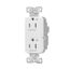 Ezlink Modular Decorator Receptacle, 15A, 125 Vac, Tamper-Resistant, Dual Controlled, White, EZTR6262CDW