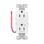 Ezlink Modular Decorator Receptacle, 15A 125 Vac, Tamper-Resistant, Half Controlled, Red, EZTR6262CHRD