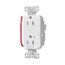 Ezlink Modular Decorator Receptacle, 15A, 125 Vac, Tamper-Resistant, Half Controlled, White, EZTR6262CHW
