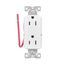 Ezlink Modular Decorator Receptacle, 15A 125 Vac, Tamper-Resistant, Split Control 3-Wire, White, EZTR6262SCW