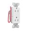 Ezlink Modular Decorator Receptacle, 15A 125 Vac, Tamper-Resistant, Split Control 3-Wire, White, EZTR6262SCW