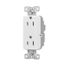 Ezlink Modular Decorator Receptacle, 15 A, 125 Vac, 60 Hz, Tamper-Resistant, 3-Wire,White, EZTR6262W