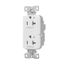 Ezlink Modular Decorator Receptacle, 20A, 125 Vac, Tamper-Resistant, Dual Controlled, White, EZTR6362CDW