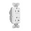 Ezlink Modular Decorator Receptacle, 20A, 125 Vac, Tamper-Resistant, Dual Controlled, White, EZTR6362CDW