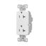Ezlink Modular Decorator Receptacle, 20 A, 125 Vac, 60 Hz, Tamper-Resistant 3-Wire,White, EZTR6362W
