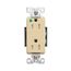Ezlink Modular Decorator Hg Receptacle, 15 A, 125 Vac, 60 Hz, Ivory, 3-Wire, Tamper-Resistant, EZTR8262V