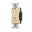 Ezlink Modular Decorator Hg Receptacle, 15 A, 125 Vac, 60 Hz, Ivory, 3-Wire, Tamper-Resistant, EZTR8262V