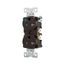 Ezlink Modular Duplex Hg Receptacle, 20 A, 125 Vac, 60 Hz, Brown, 3-Wire, Tamper-Resistant, EZTR8300B