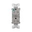 Ezlink Modular Duplex Hg Receptacle, 20 A, 125 Vac, 60 Hz, Gray, 3-Wire, Tamper-Resistant, EZTR8300GY