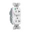 Ezlink Modular Duplex Hg Receptacle, 20 A, 125 Vac, 60 Hz, White, 3-Wire, Tamper-Resistant, EZTR8300W