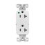 Ezlink Modular Decorator Hg Receptacle, 20 A, 125 Vac, 60 Hz, White, 3-Wire, Tamper-Resistant, EZTR8362W