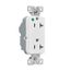 Ezlink Modular Decorator Hg Receptacle, 20 A, 125 Vac, 60 Hz, White, 3-Wire, Tamper-Resistant, EZTR8362W