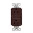 Ezlink Modular Gfci, 15 A, 125 Vac, 60 Hz, Brown, Three-Wire, Tamper-Resistant, EZTRGF15B