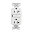 Ezlink Modular Gfci, 20 A, 125 Vac, 60 Hz, White, Three-Wire, Tamper-Resistant, EZTRGF20W