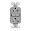 Self-Test Gfci, 20A, 125V, Gray, Slim Design, GF20GY