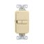 Slim Blankface Gfci Receptacle, Self-Test, #14 -10 Awg 20A 125V, Ivory, Blankface, 2-Pole 3-Wire, GFD20V