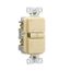 Slim Blankface Gfci Receptacle, Self-Test, #14 -10 Awg 20A 125V, Ivory, Blankface, 2-Pole 3-Wire, GFD20V