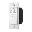 Humidity Sensor And Fan Control, 15A, Flush Mount, 120V, 1/4Hp, Single Pole, White, HDFS3P1-W-L