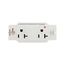 Surgebloc Protection Receptacle, Stand 6" #12 Awg Leads, 20A, 340J, White Straight Blade, IG1210W