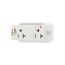 Surgebloc Protection Receptacle, Stand 6" #12 Awg Leads, 20A, 340J, White Straight Blade, IG1210W
