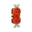 Arrow Hart Heavy-Duty Industrial Duplex Receptacle, #14-10 Awg 15A 125V, Orange ., IG5262RN