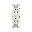 Arrow Hart Heavy-Duty Industrial Duplex Receptacle, #14-10 Awg 15A 125V, Duplex, ., IG5262W