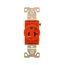 Arrow Hart Industrial Single Receptacle, #14-10 Awg 20A 125V, Orange, 5-20R, IG5361RN