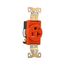 Arrow Hart Industrial Single Receptacle, #14-10 Awg 20A 125V, Orange, 5-20R, IG5361RN