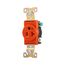 Arrow Hart Industrial Single Receptacle, #14-10 Awg 20A 125V, Orange, 5-20R, IG5361RN