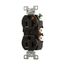 Arrow Hart Heavy-Duty Industrial Duplex Receptacle, #14-10 Awg 20A 125V, Black Face Base, Duplex, IG5362BK