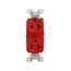 Arrow Hart Heavy-Duty Industrial Duplex Receptacle, #14-10 Awg 20A 125V, Red Face Base, Duplex, IG5362RD