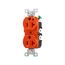 Arrow Hart Heavy-Duty Industrial Duplex Receptacle, #14-10 Awg 20A 125V, Orange Face Base, IG5362RN