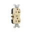 Arrow Hart Heavy-Duty Industrial Duplex Receptacle, #14-10 Awg 20A 125V, Ivory Face Base, Duplex, IG5362V