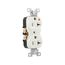 Arrow Hart Heavy-Duty Industrial Duplex Receptacle, #14-10 Awg 20A 125V Face Base, 5-20R, Duplex, IG5362W