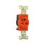 Arrow Hart Industrial Single Receptacle, #14-10 Awg 20A, 250V, Orange, 6-20R, IG5461RN
