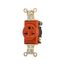 Arrow Hart Industrial Single Receptacle, #14-10 Awg 15A, 250V, Orange, 6-15R, IG5661RN
